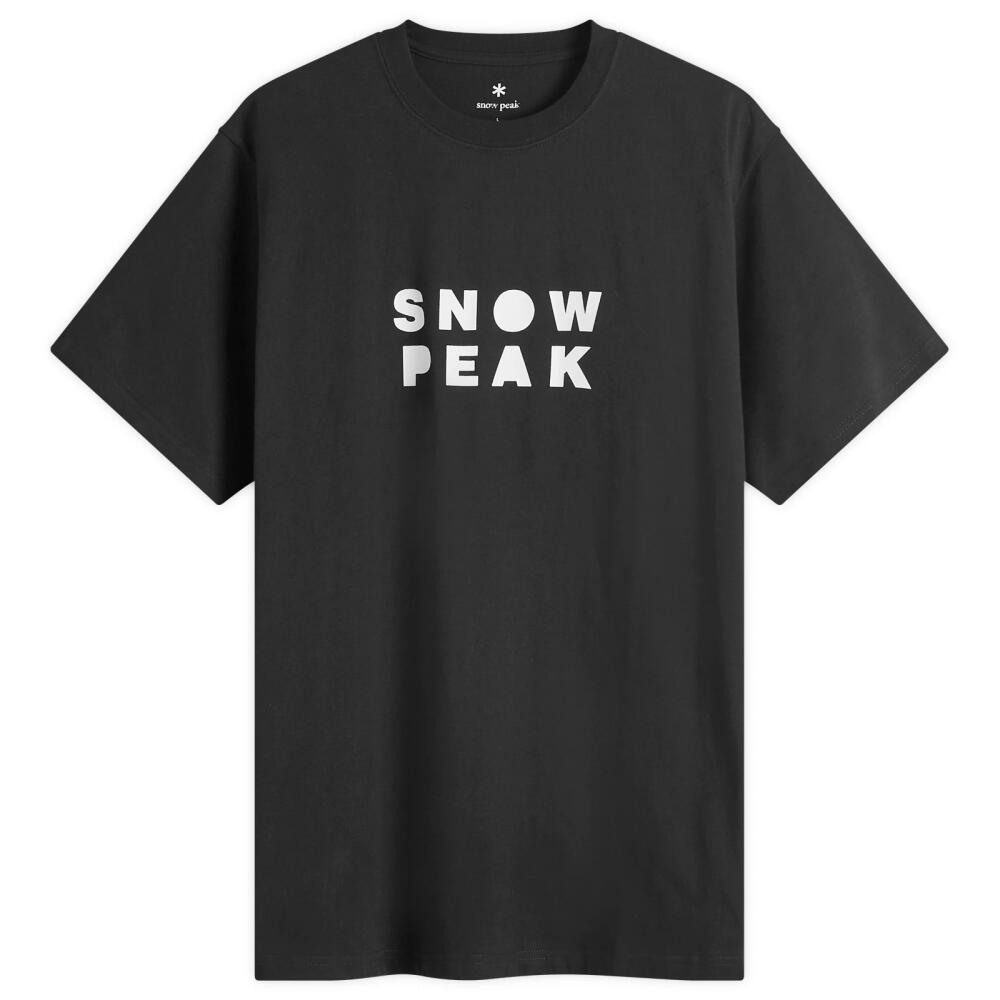 Snow Peak Men's Snowpeaker T-Shirt Camper in Black Cover