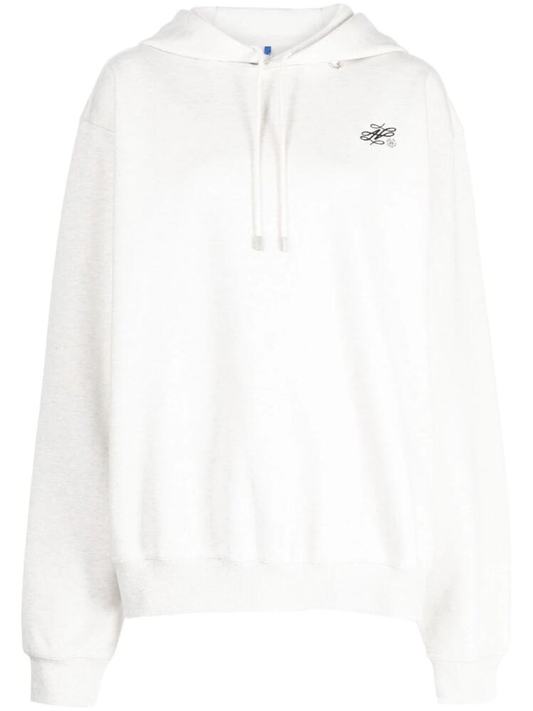 Ader Error Dancy logo-embroidered hoodie - Grey Cover