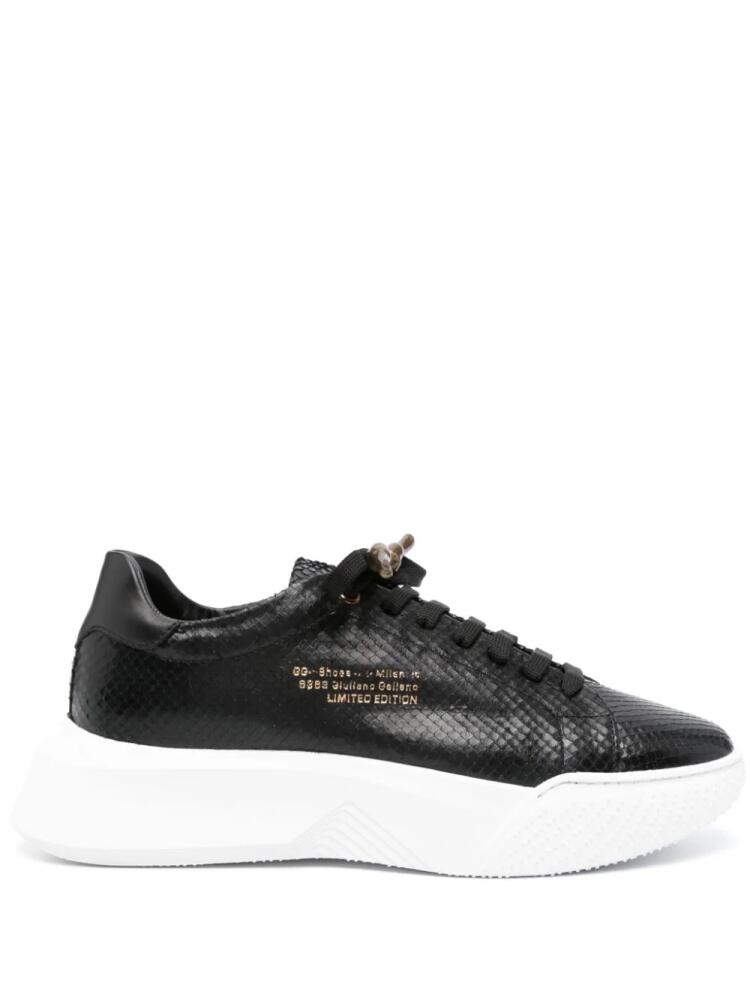 Giuliano Galiano Python leather sneakers - Black Cover