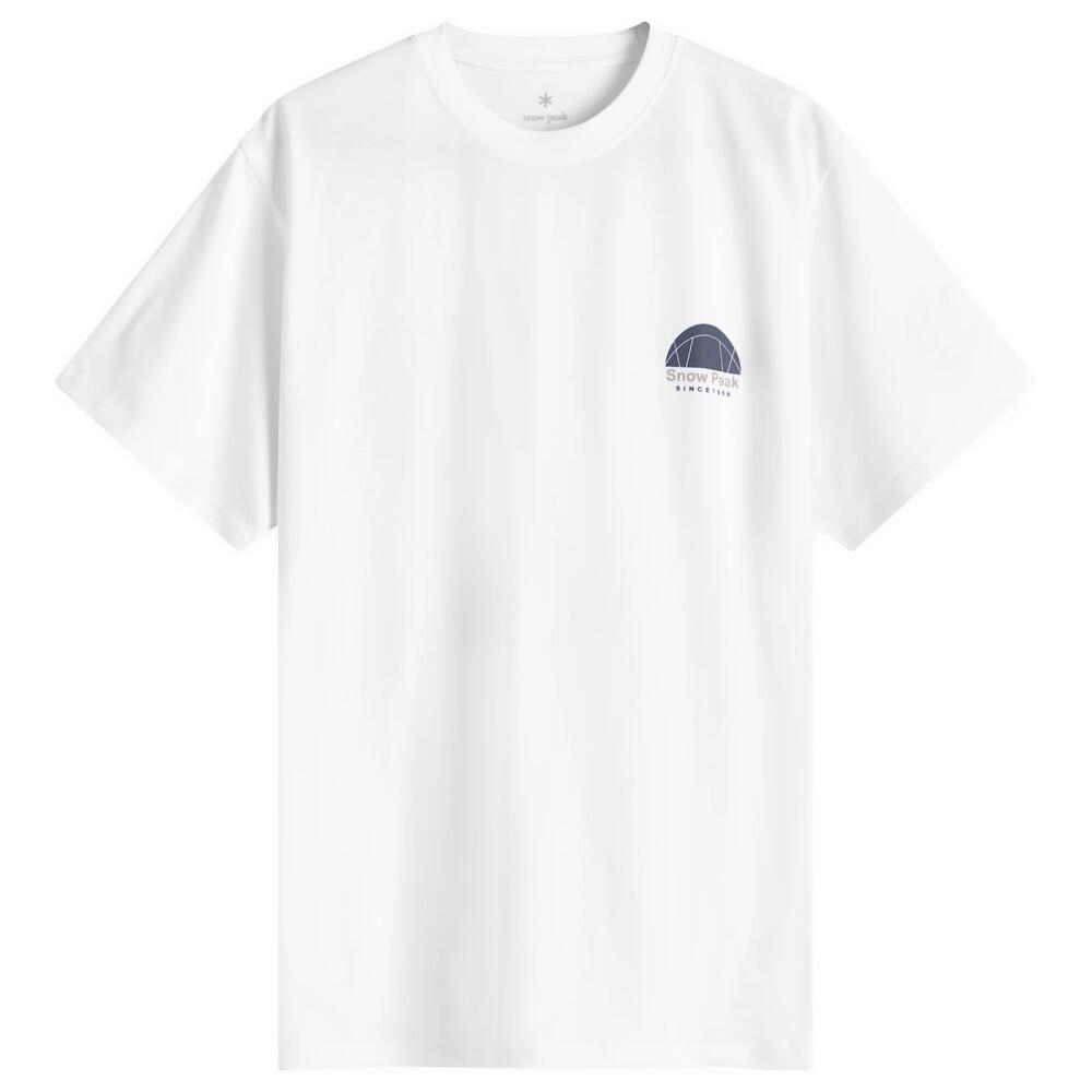 Snow Peak Men's Alpha Breeze Typography T-Shirt in White Cover