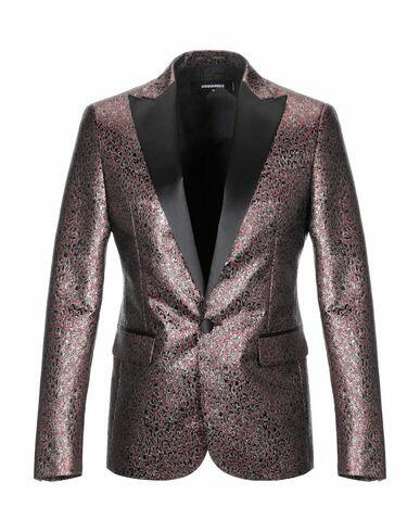 Dsquared2 Man Blazer Burgundy Polyester, Silk Cover