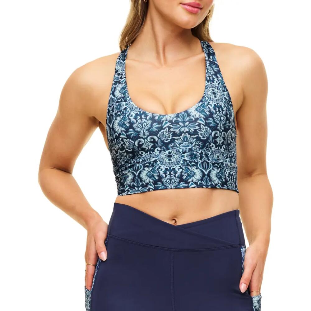 Adore Me Lotus Medium Support Lotus Sports Bra in Geo Blue Cover