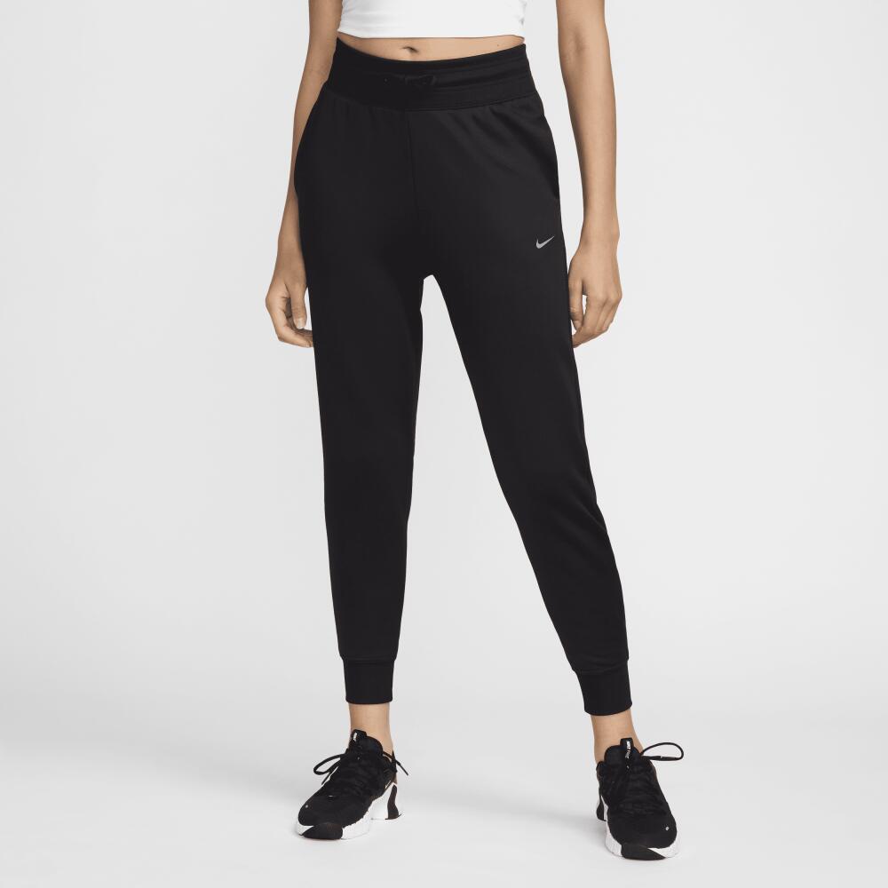 Nike Women's Therma-FIT One High-Waisted 7/8 Jogger Pants in Black Cover