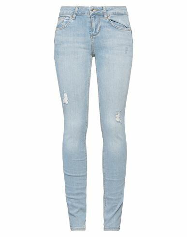 Rebel Queen Woman Jeans Blue Cotton, Elastane Cover