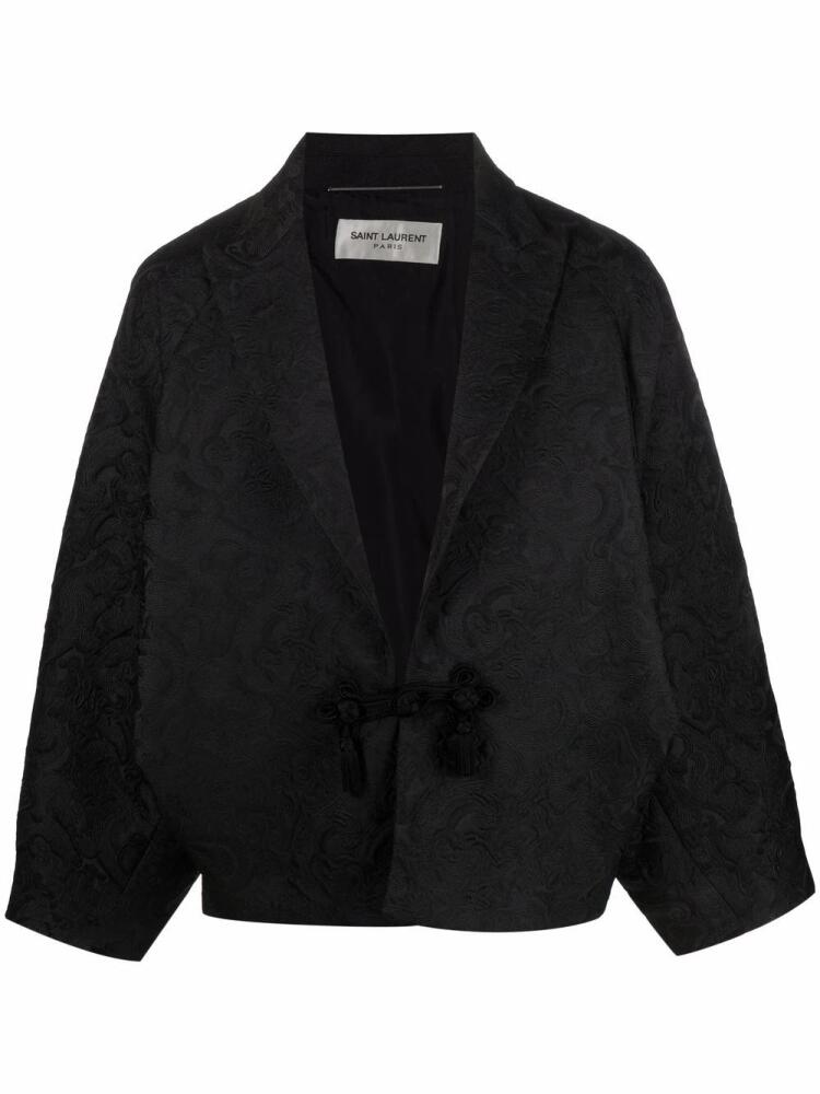 Saint Laurent patterned jacquard blazer - Black Cover