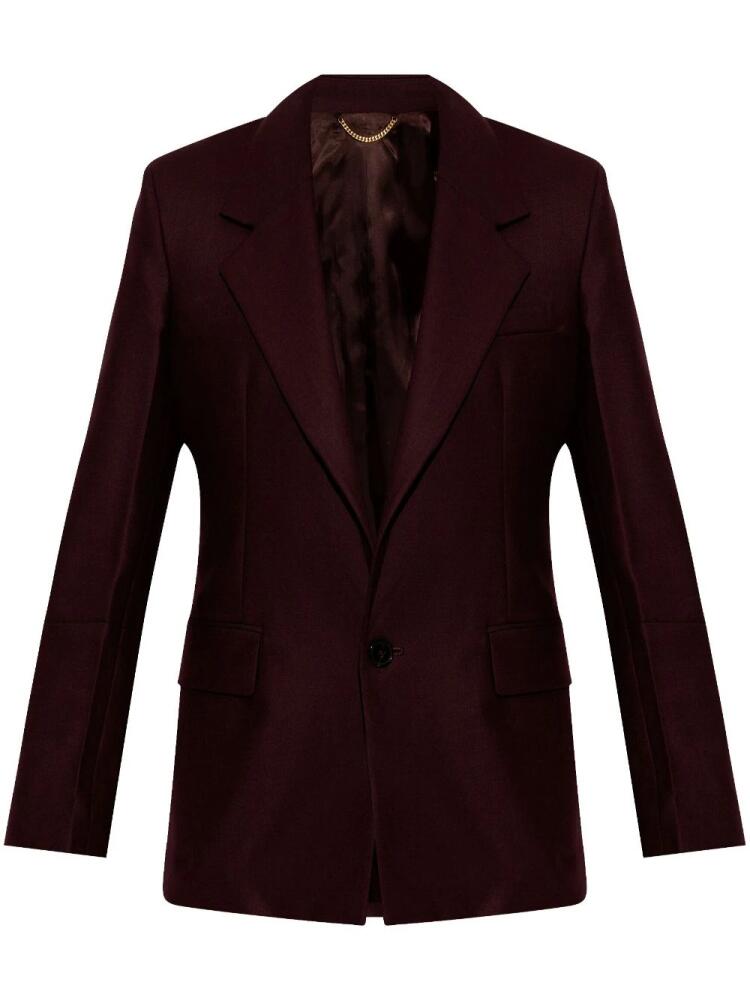 Victoria Beckham single-breasted wool blend blazer - Brown Cover