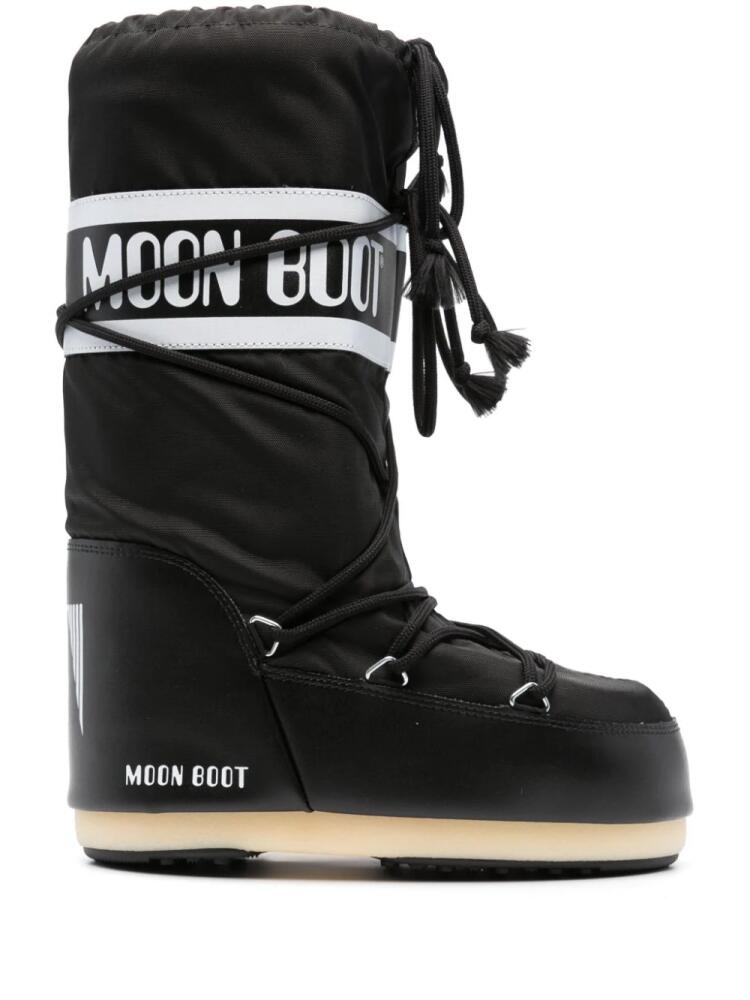 Moon Boot Icon panelled waterproof boots - Black Cover