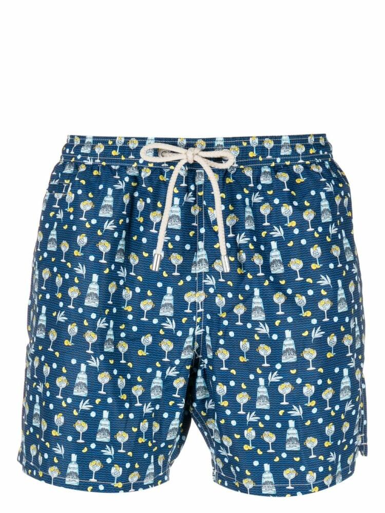 MC2 Saint Barth Gin Saint Barth-print swim shorts - Blue Cover