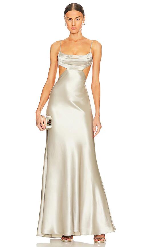 SAU LEE x REVOLVE Paula Gown in Metallic Silver Cover