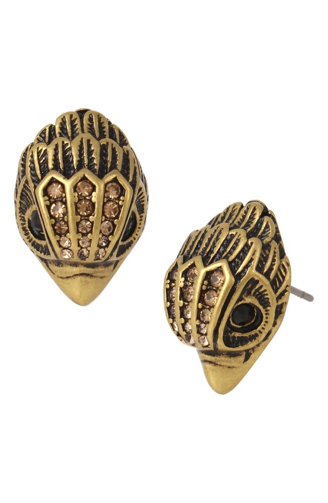 Kurt Geiger London Eagle Stud Earrings in Antique Gold Cover