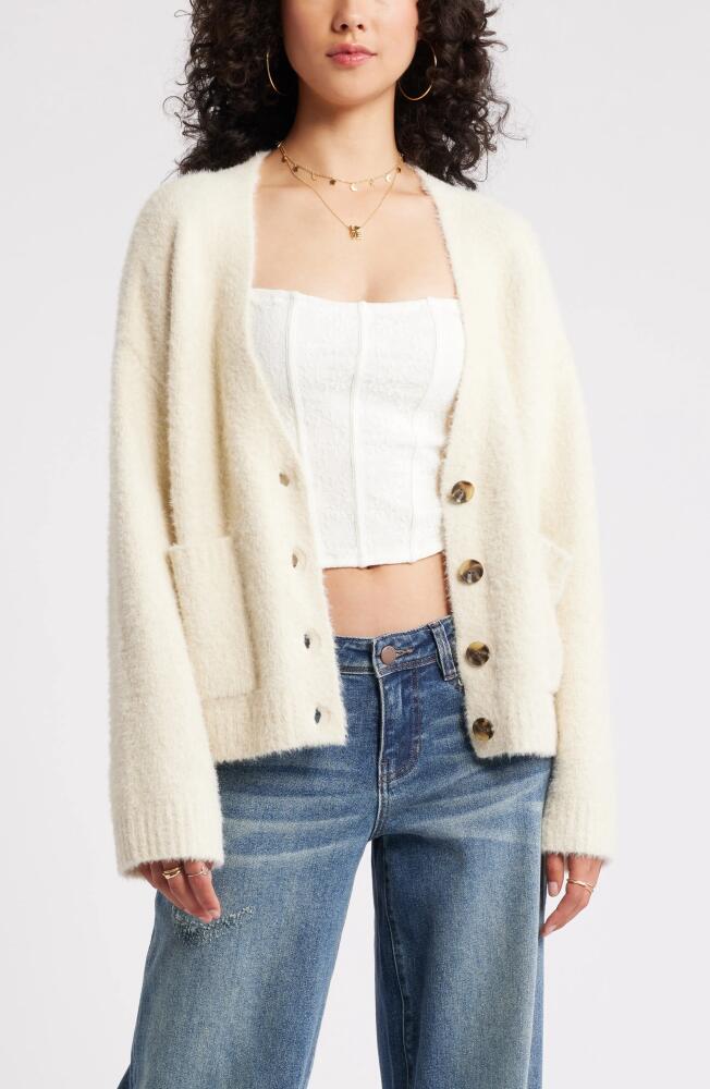 BP. Fuzzy Cardigan in Ivory Dove Cover