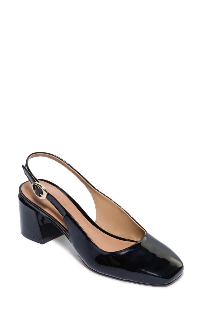 Bernardo Alexia Slingback Pump in Black Patent Cover