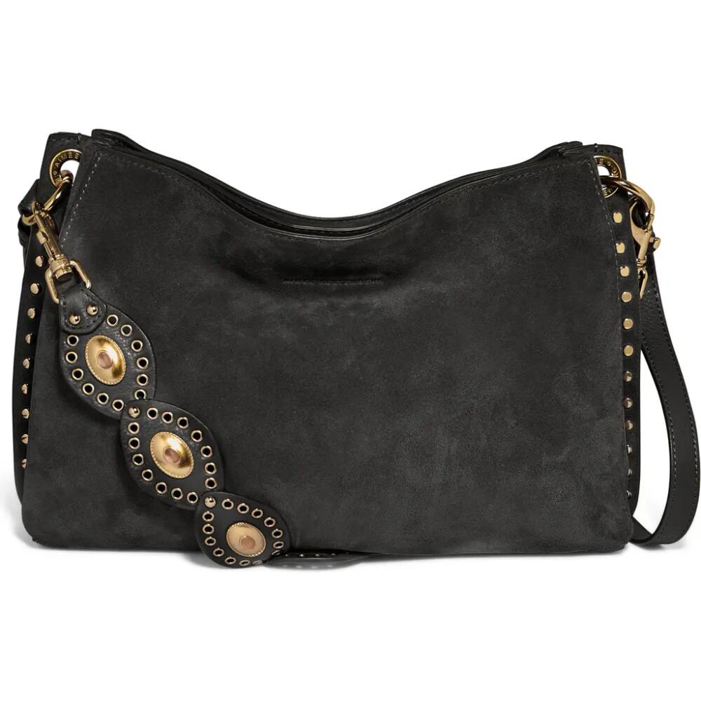 Aimee Kestenberg Roma Shoulder Bag in Black Suede Cover