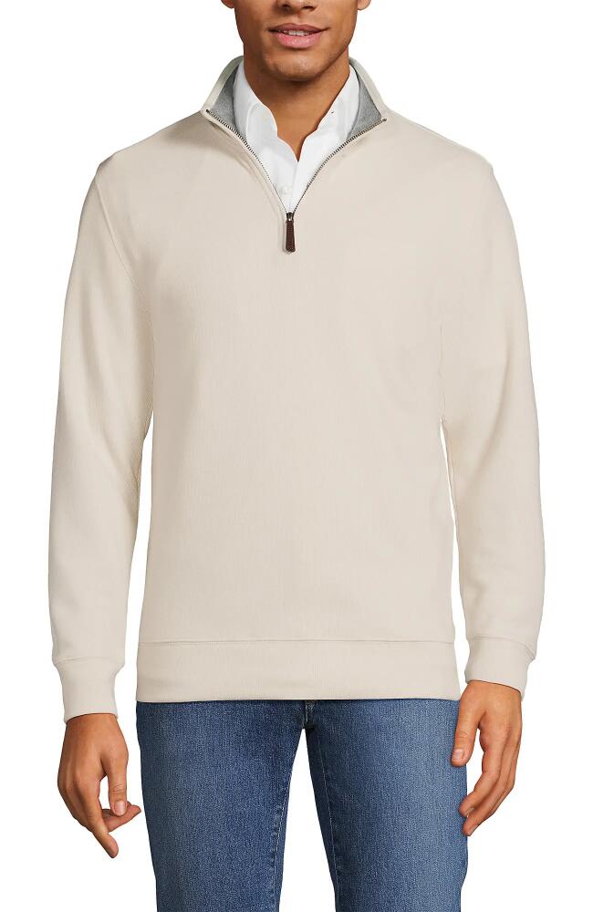 Lands' End Bedford Rib Quarter Zip Sweater in Antique Alabaster Cover