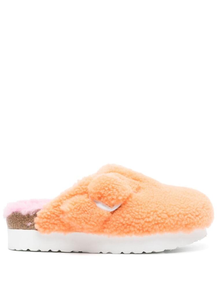 Birkenstock Boston Big Buckle shearling slippers - Orange Cover