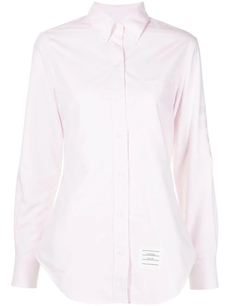 Thom Browne tonal 4-Bar button-down shirt - Pink Cover