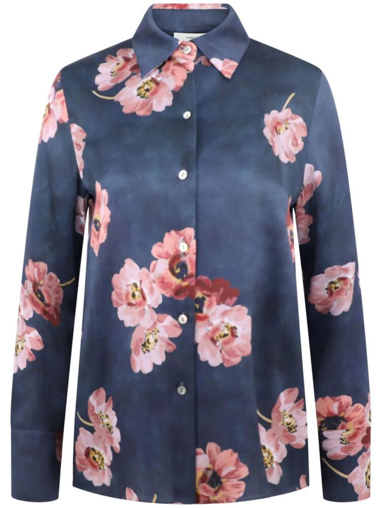 Vince floral-print shirt - Blue Cover