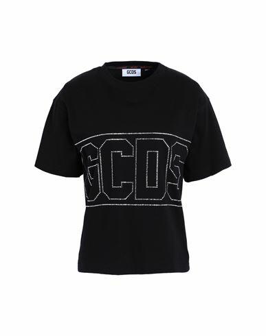 Gcds Woman T-shirt Black Cotton Cover