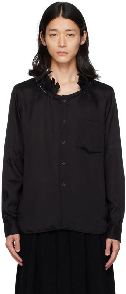 Black Comme des Garçons Black Ruffled Shirt Cover