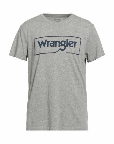 Wrangler Man T-shirt Light grey Cotton, Viscose Cover