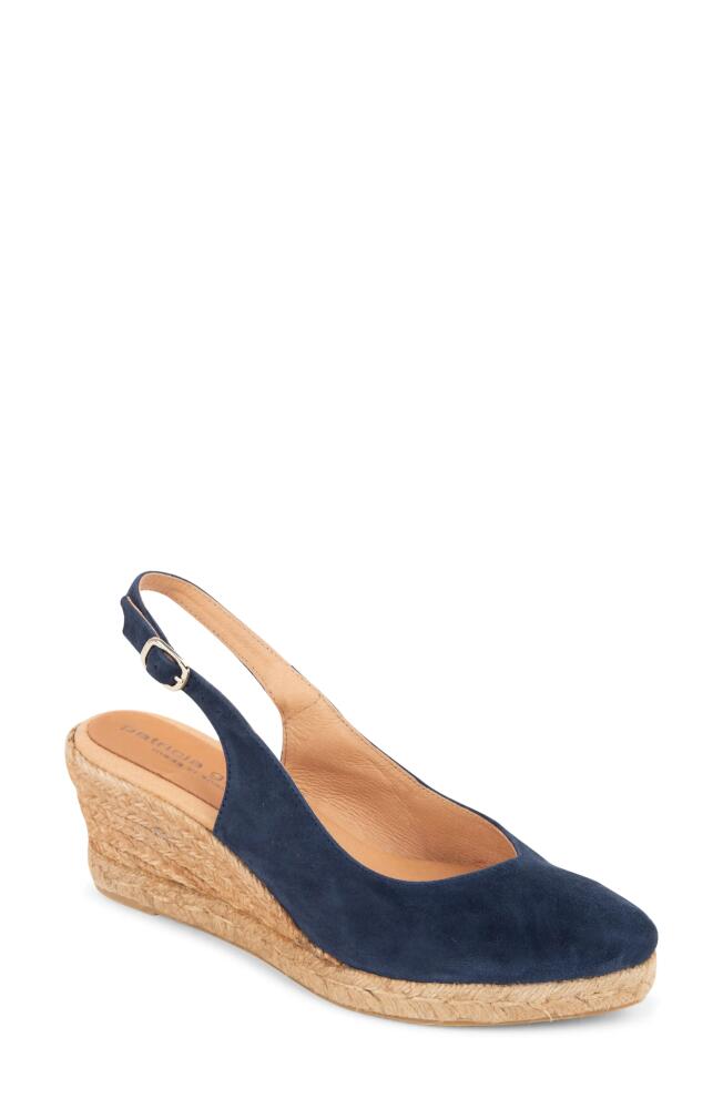 patricia green Poppy Slingback Espadrille Wedge in Navy Cover