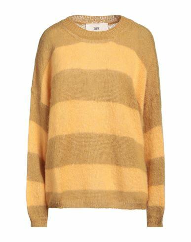 Solotre Woman Sweater Ocher Mohair wool, Polyamide, Wool Cover