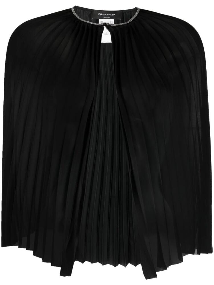 Fabiana Filippi fully-pleated button blouse - Black Cover