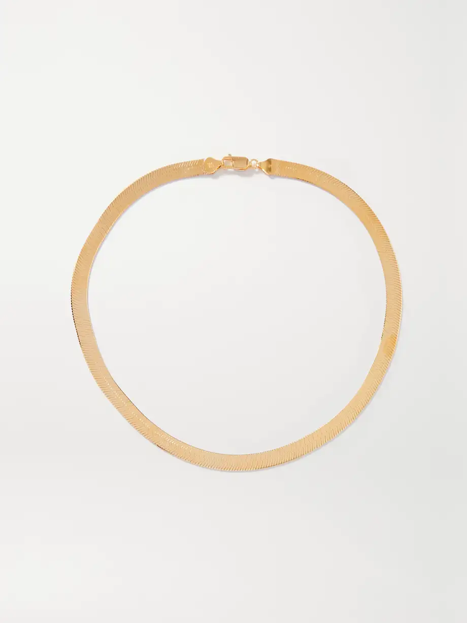 Loren Stewart - + Net Sustain Herringbone Xl Recycled Gold Vermeil Necklace - One size Cover