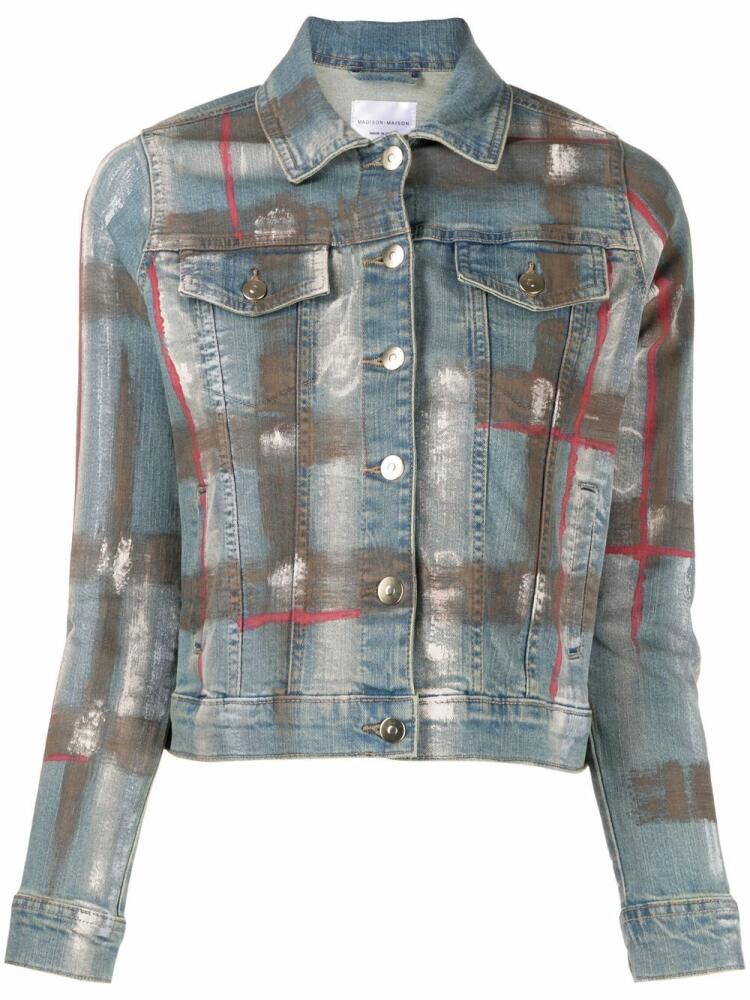 Madison.Maison paint splatter-print denim jacket - Blue Cover