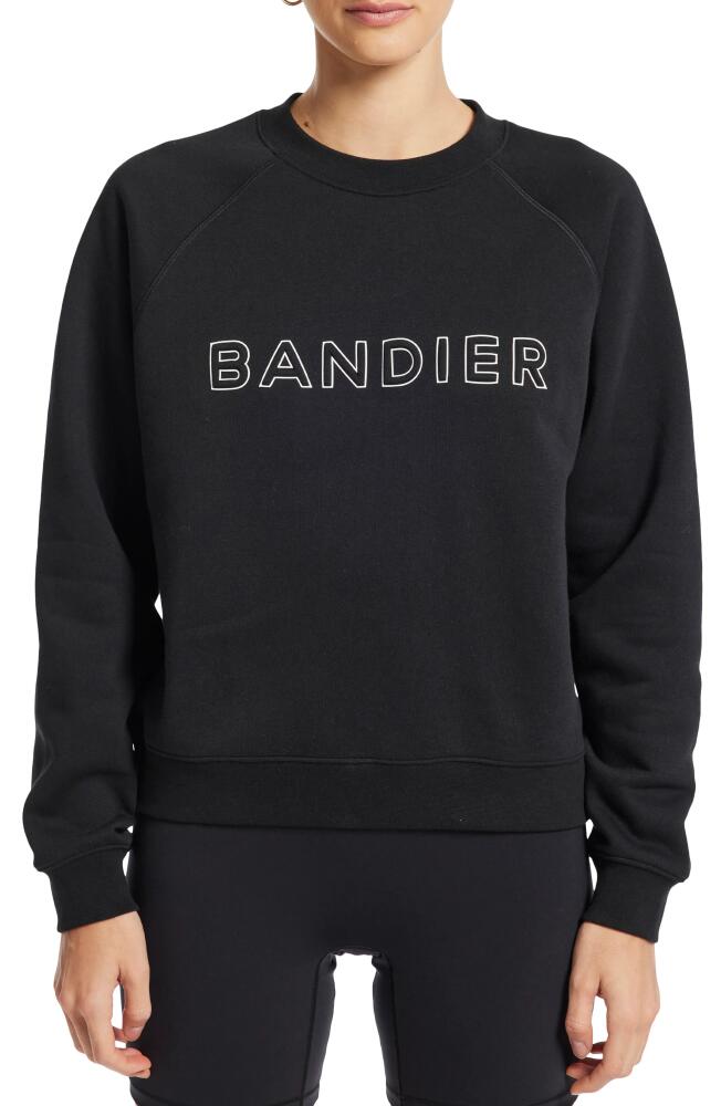 BANDIER Logo Crewneck Sweatshirt in Black/White Cover