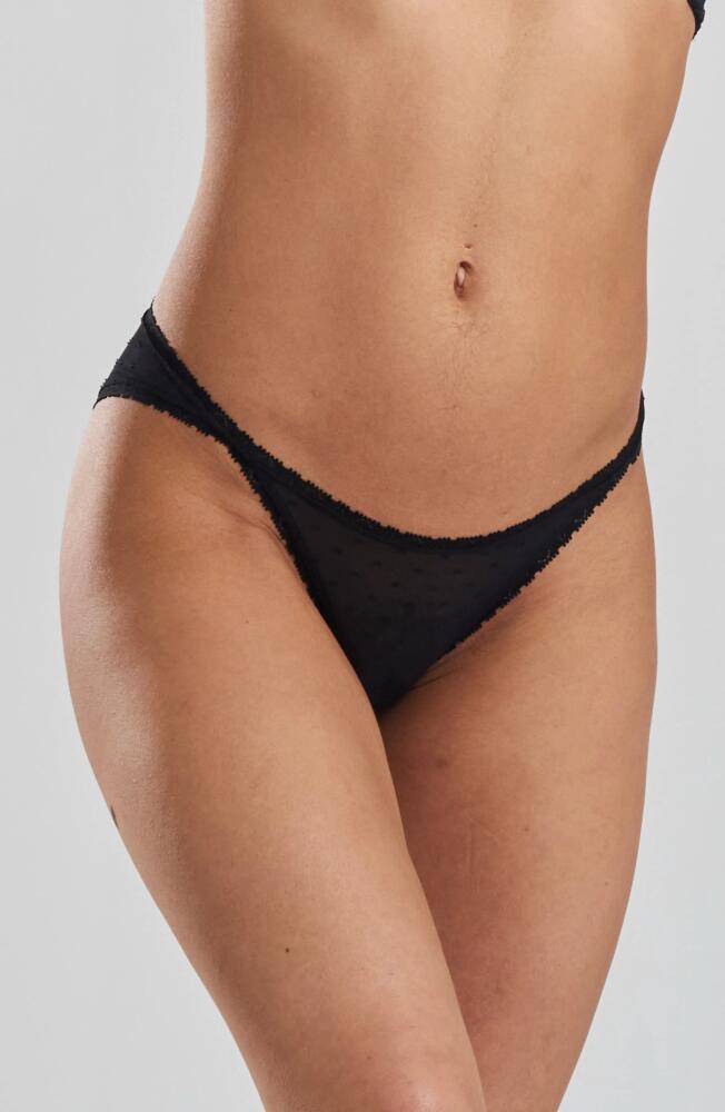 PEACHAUS Ume Recycled-Lace Mid-Rise Underwear in Volcanic Black Cover