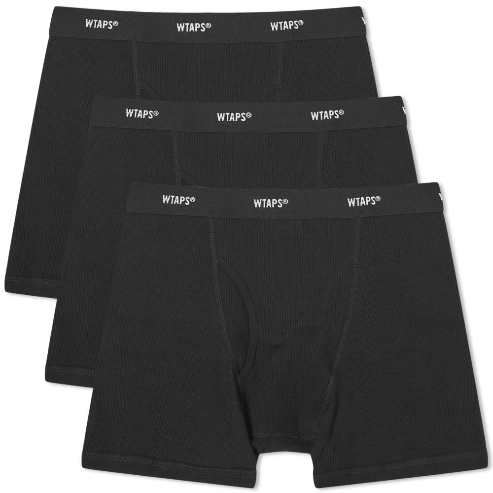 WTAPS Men's Skivvies 3-Pack Boxer Shorts in Black Cover