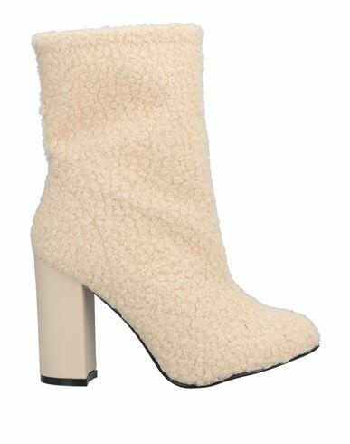 Divine Follie Woman Ankle boots Ivory Textile fibers Cover