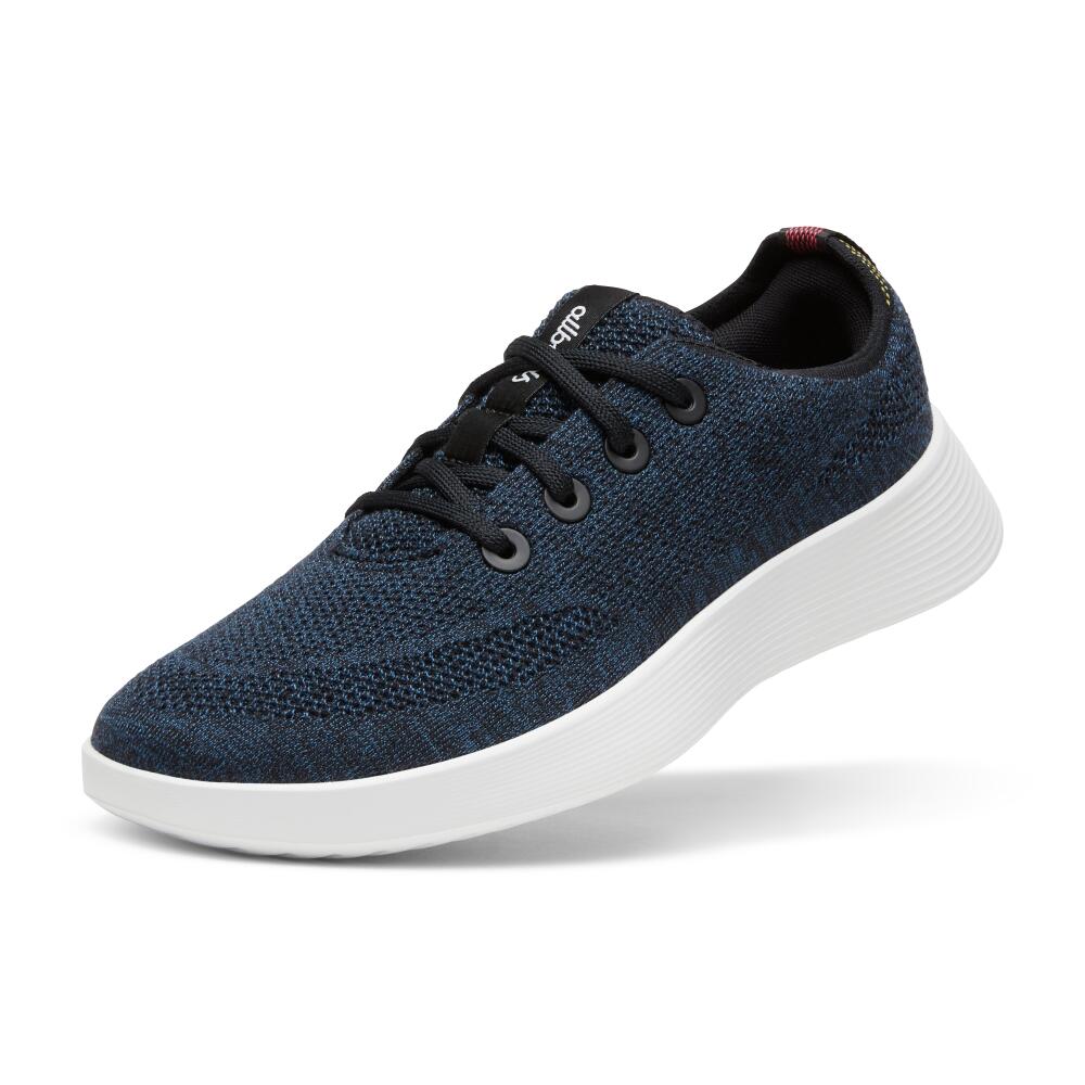 Allbirds Men's Tree Runner Go, Natural Black/Navy Cover