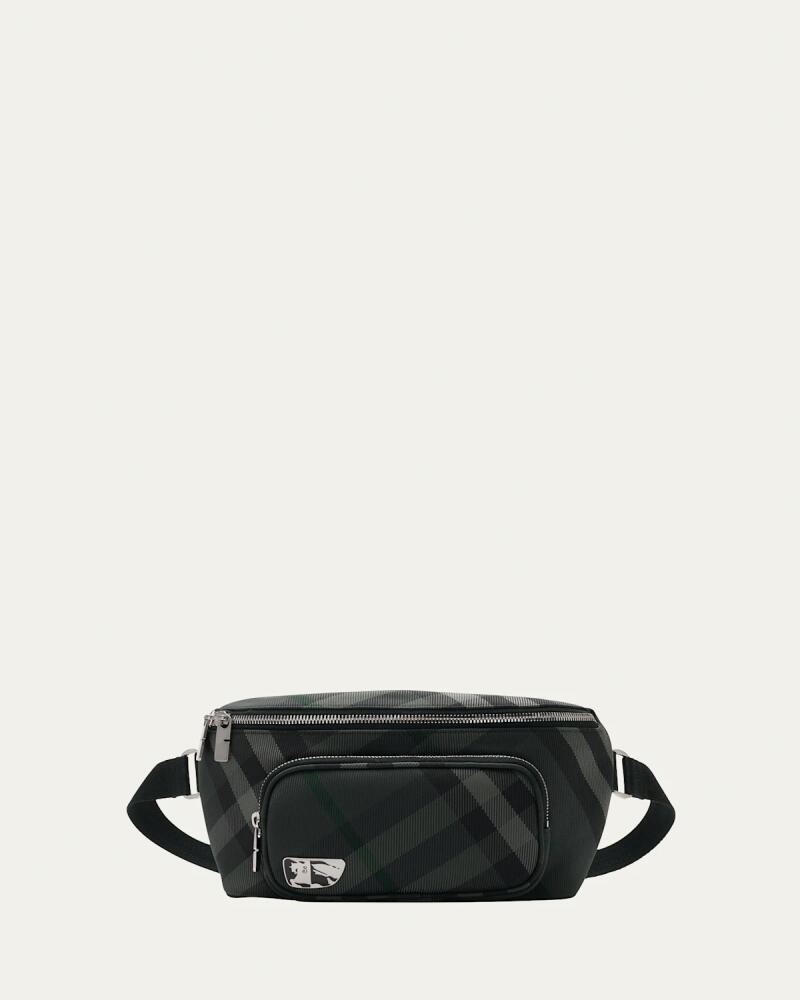 Burberry Men's Grid Belt Bag Cover