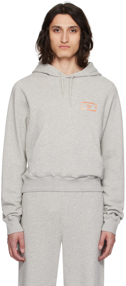 Martine Rose Gray Shrunken Hoodie Cover