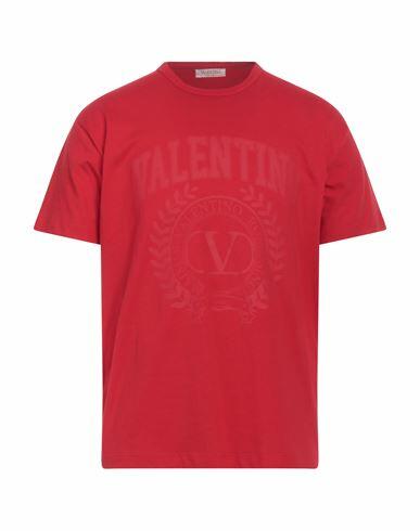 Valentino Garavani Man T-shirt Red Cotton Cover