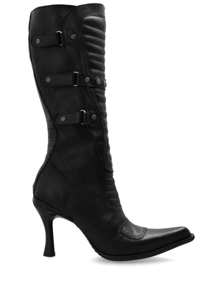 VETEMENTS studded leather boots - Black Cover