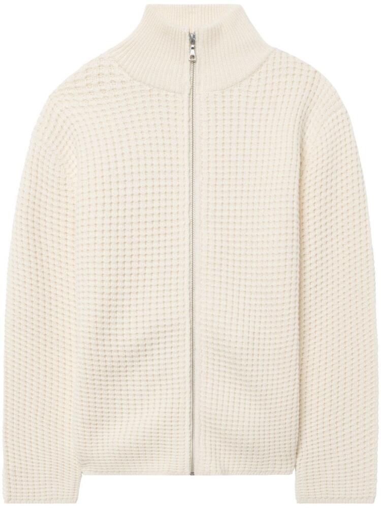 John Elliott waffle-knit wool jumper - Neutrals Cover