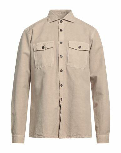 Ghirardelli Man Shirt Beige Cotton, Linen Cover