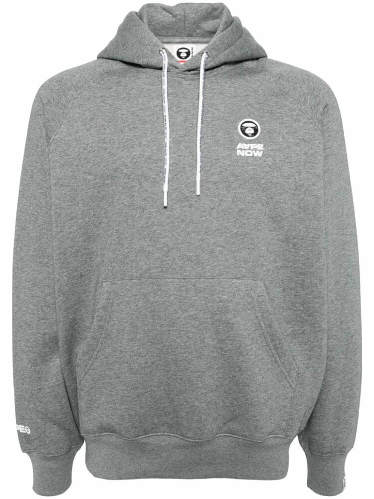 AAPE BY *A BATHING APE® logo-patched hoodie - Grey Cover