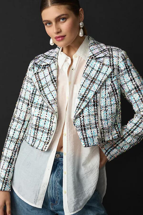 Walter Baker Renae Sequin Tweed Moto Jacket Cover