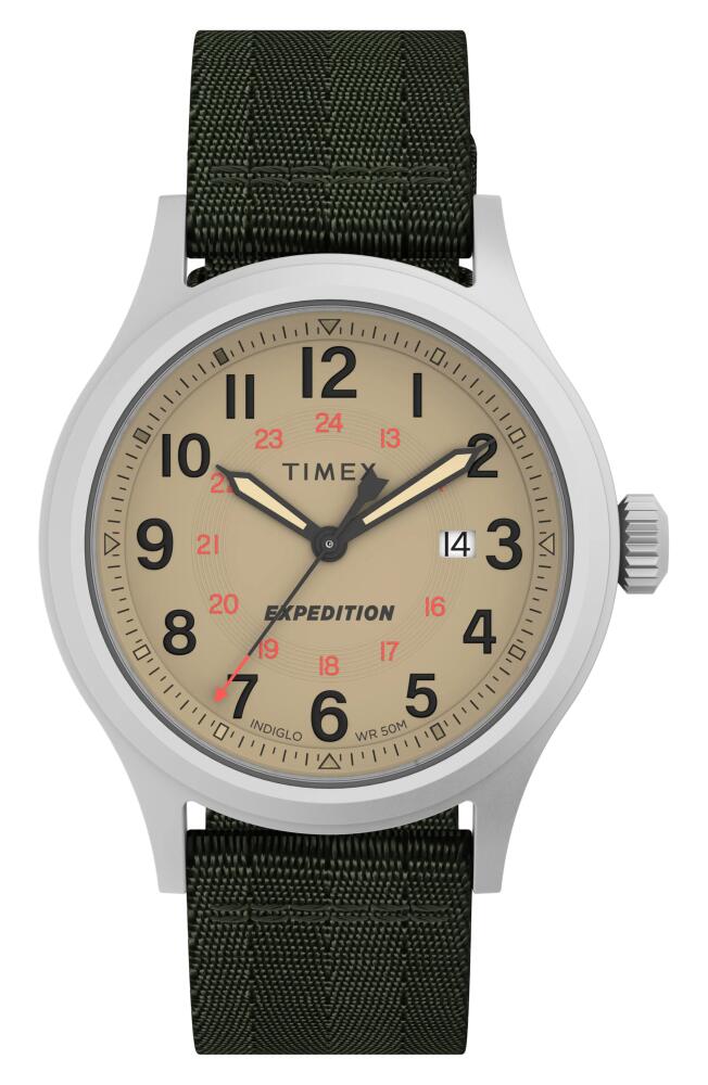 Timex Expedition North Sierra Recycled Textile Strap Watch, 40mm in Green Cover