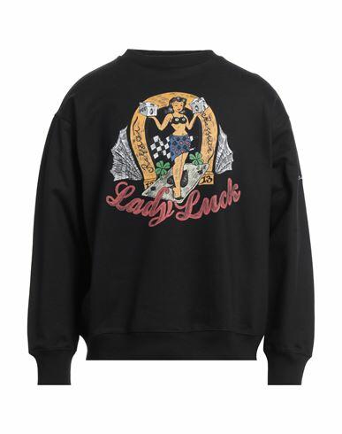 Rassvet Man Sweatshirt Black Cotton Cover