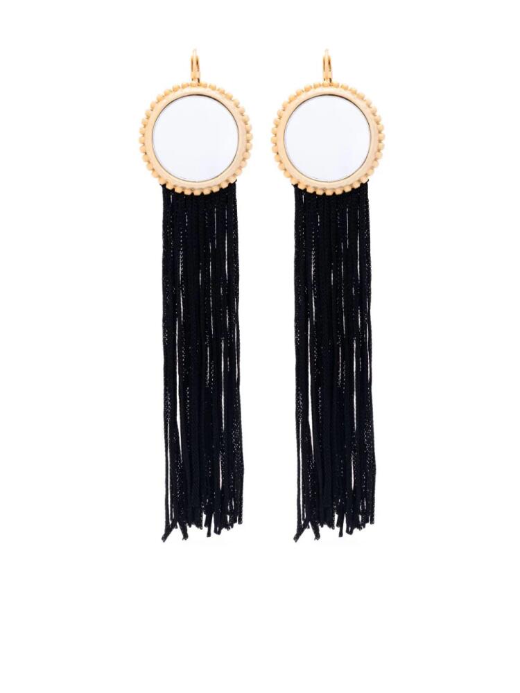 Patrizia Pepe Pendant fringed drop earrings - Gold Cover