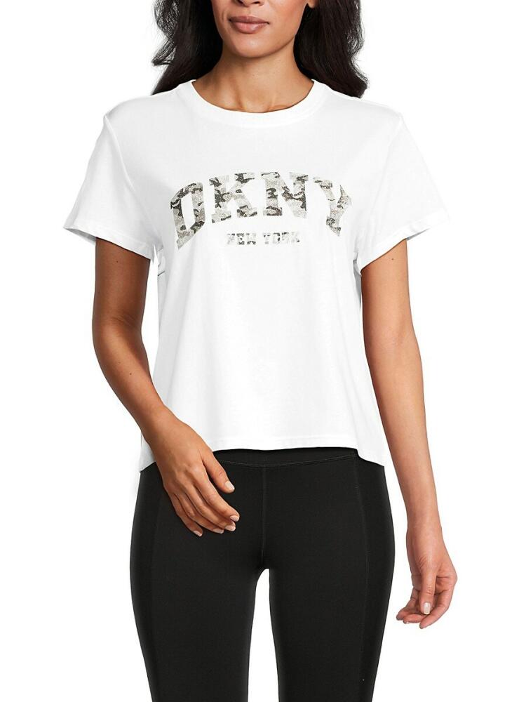 DKNY Sport Women's Camo Logo Tee - White Cover