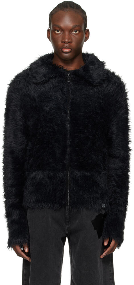 Martine Rose Black Hairy Jacket Cover