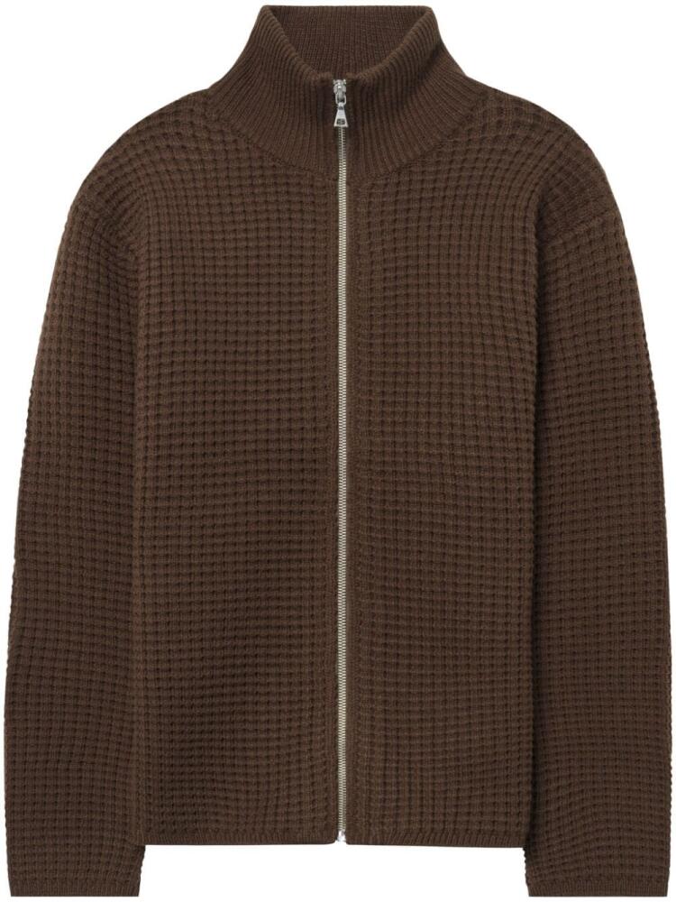 John Elliott waffle-knit merino-wool jumper - Brown Cover