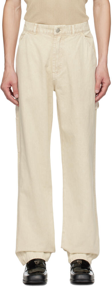 Awake NY Off-White Embroidered Trousers Cover