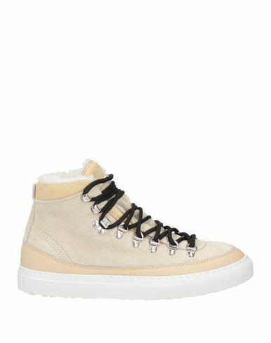 Diemme Woman Sneakers Beige Leather, Shearling Cover